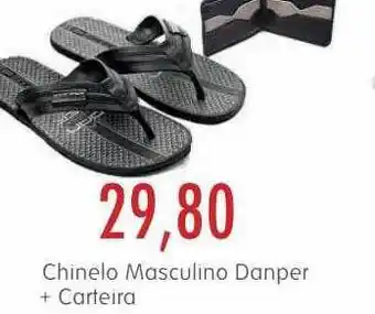 Chinelo masculino danper + carteira