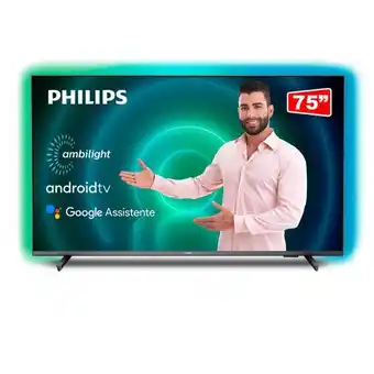 Fujioka Smart tv philips 75" 4k uhd led, bluetooth, wi-fi, 75pug7906/78 | cinza antracite oferta