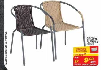 GBarbosa Poltrona de aço em rattan kn oferta