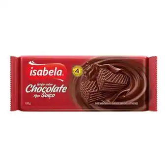 Brasão Supermercados Biscoito wafer chocolate suíço isabela 100g oferta