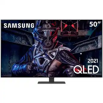 Carrefour Smart tv samsung qled 4k 50q80a modo game processador ia som em movimento visual livre de cabos 50'' oferta