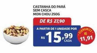 Castanha do pará sem casca mon chou