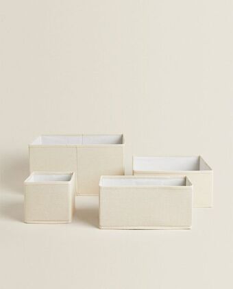 ZARA HOME Caixa de arrumação dobrável algodão oferta