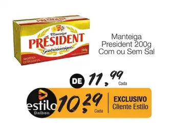 Supermercado Dalben Manteiga President 200g com ou Sem Sal oferta