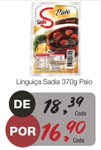 Supermercado Dalben Linguica Sadia 370g Paio oferta
