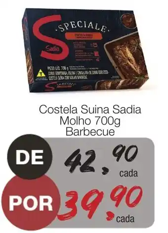 Supermercado Dalben Costela Suina Sadia Molho 700g Barbecua oferta
