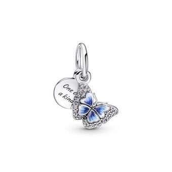 Pandora Charm pendente duplo borboleta azul oferta