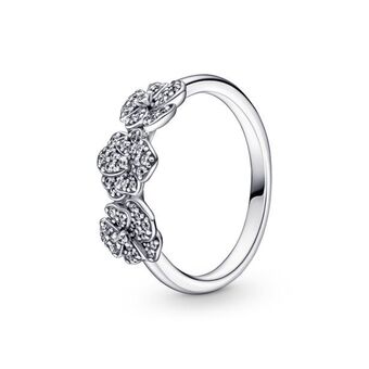 Pandora Anel tres flores amor perfeito oferta