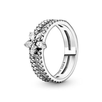 Pandora Anel duplo floco de neve brilhante oferta