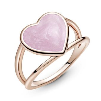 Pandora Anel pandora coração rosa espiral em ouro rose oferta