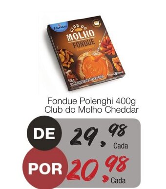 Supermercado Dalben Fondue Polenghi 400g Club do Molho cheddar oferta