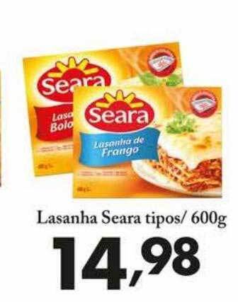 Confiança Supermercados Lasanha seara tipos oferta