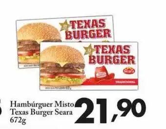 Confiança Supermercados Hambúrguer misto texax burger seara oferta