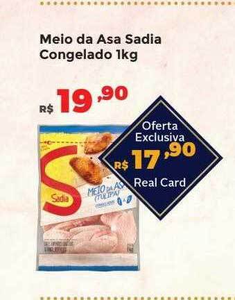 Villarreal Supermercados Meio da asa sadia congelado oferta