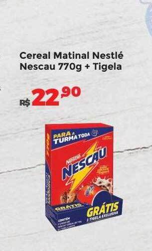 Villarreal Supermercados Cereal matinal nestlé nescau + tigela oferta