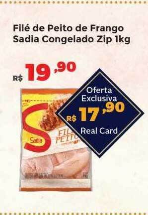 Villarreal Supermercados Filé de peito de frango sadia congelado zip oferta