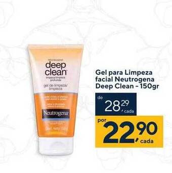 Drogaria Coop Gel para limpeza facial neutrogena deep clean oferta