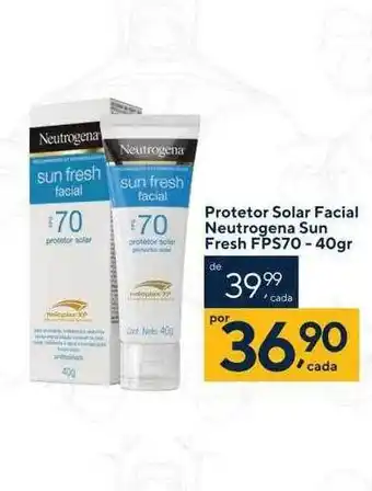 Drogaria Coop Protetor solar facial neutrogena sun fresh fps 70 oferta