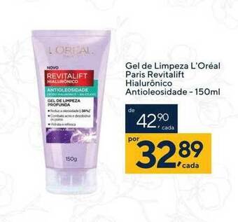 Gel de limpeza l'oréal paris revitalift hialurônico antioleosidade