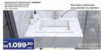 Bancada de porcelanato bongut