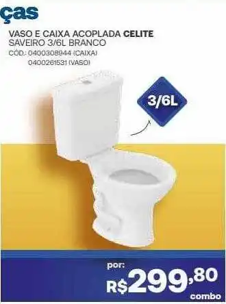 Santa Cruz Acabamentos Vaso e caixa acoplada celite oferta