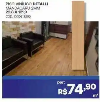 Santa Cruz Acabamentos Piso vinílico detalli oferta