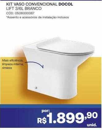 Santa Cruz Acabamentos Kit vaso convencional docol oferta