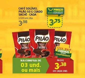 Cooper Café soluvel pilão coado oferta