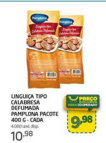 Cooper Linguiça tipo calabresa defumada pamplona oferta