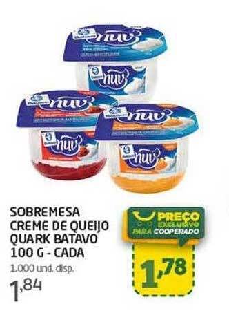 Sobremesa creme de queijo quark batavo
