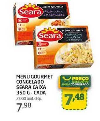 Cooper Menu gourmet congelado seara oferta