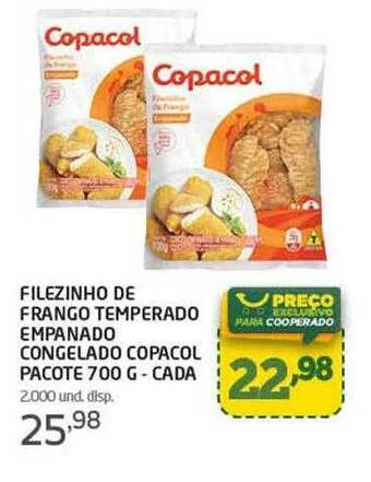 Filezinho de frango temperado empanado congelado copacol