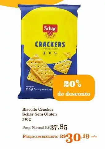 Mercadinhos São Luiz Biscoito cracker schär sem glúten 20% de desconto oferta