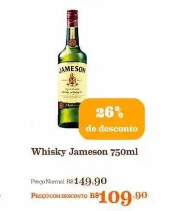 Whisky jameson 26% de desconto