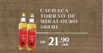 Cachaça torrão de miraí ouro