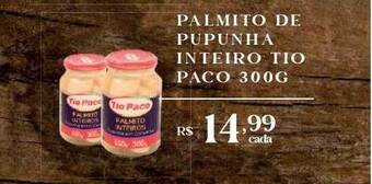 Empório Bahamas Palmito de pupunha inteiro tio paco oferta
