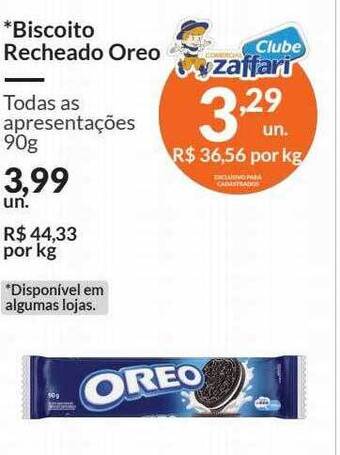 Zaffari Biscoito recheado oreo oferta