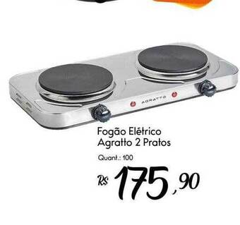 Giassi Supermercados Fogão elétrico agratto 2 pratos oferta