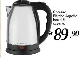 Giassi Supermercados Chaleira elétrica agratto inox oferta