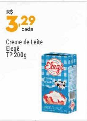 Supper Rissul Creme de leite elegê tp oferta
