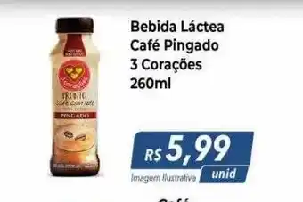 Hiper Moreira Bebida láctea café pingado 3 corações oferta