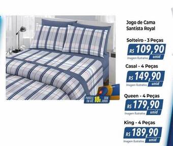 Hiper Moreira Jogo de cama santista royal oferta