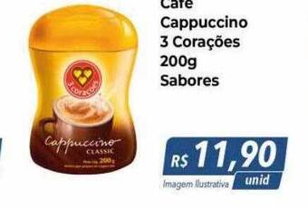 Hiper Moreira Café cappuccino 3 corações oferta