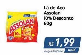 Hiper Moreira Lã de aço assolan 10% desconto oferta