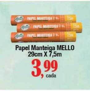 Supermercados Unidos Papel manteiga mello 29cm x 7.5m oferta