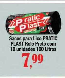 Supermercados Unidos Sacos para lixo pratic plast rolo preto com 10 oferta