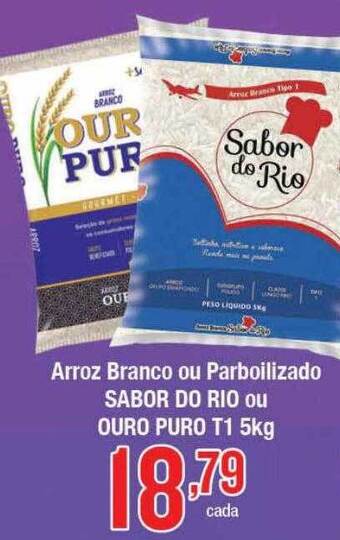 Supermercados Unidos Arroz branco ou parboilizado sabor do rio ou ouro puro t1 oferta
