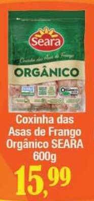 Supermercados Unidos Coxinha das asas de frango orgânico seara oferta