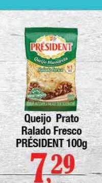 Supermercados Unidos Queijo prato ralado fresco président oferta