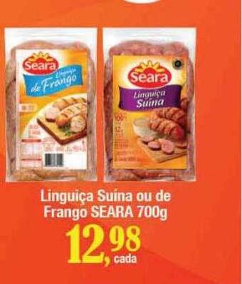 Supermercados Unidos Linguiça suina ou de frango seara oferta